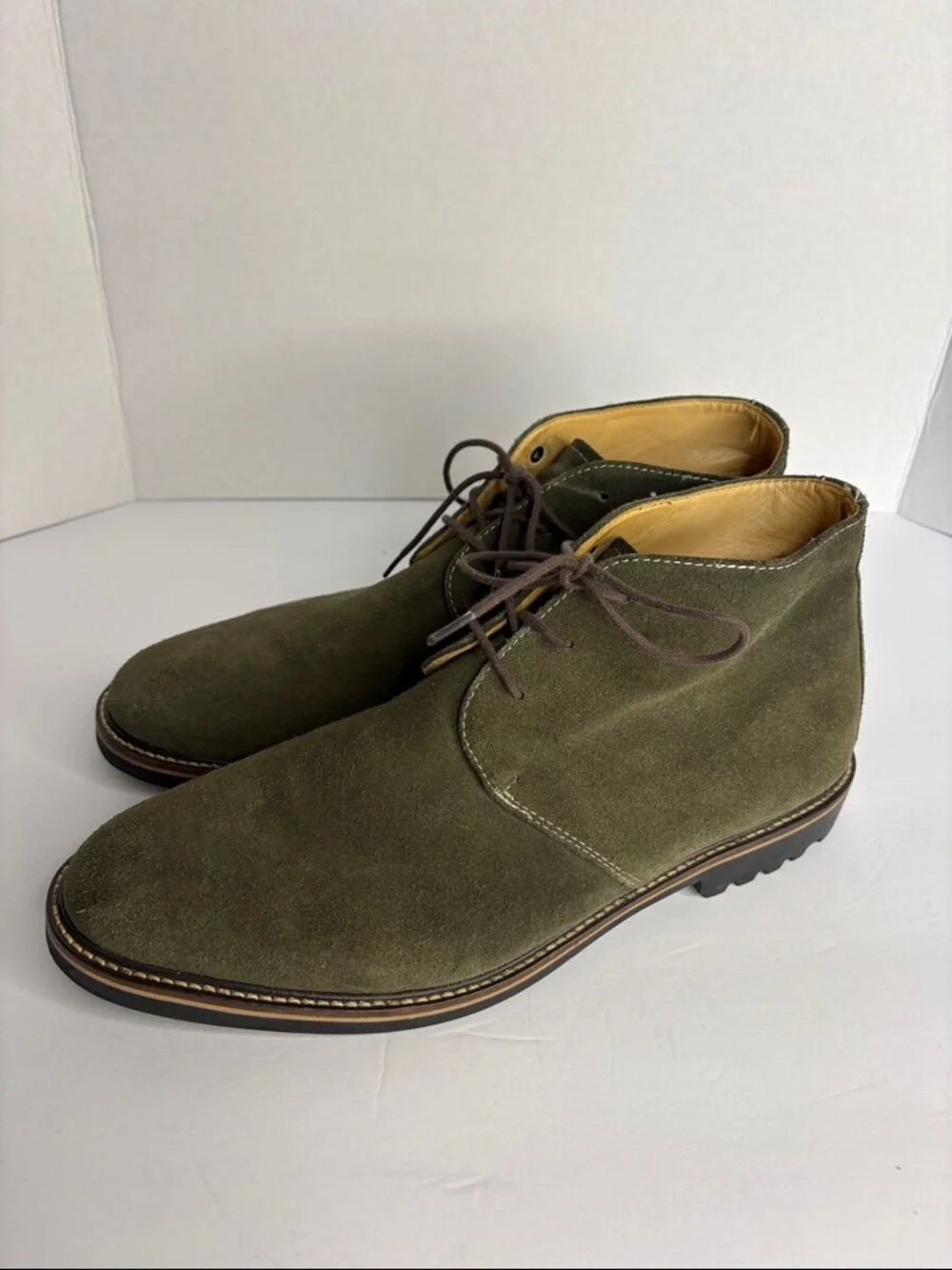 Martin Dingman Olive Suede Chukka Boot